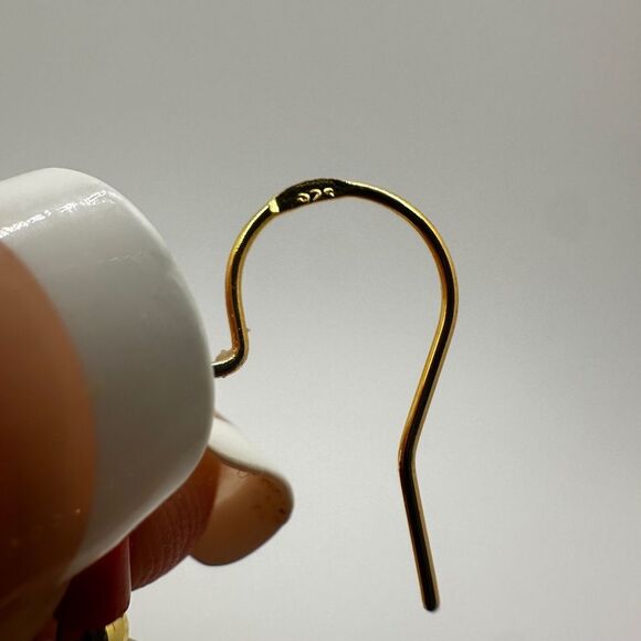 NWOT Angel skin coral, sponge coral and turquoise earrings w/ 925 hooks! - Picture 10 of 11